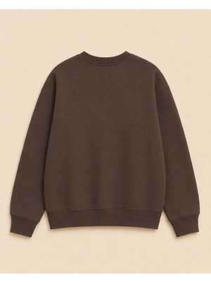 herkesemoda Chicago Baskı Detaylı Bisiklet Yaka Şardonlu 2 Iplik Sweatshirt