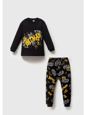 Bamoola Yarasa Adam Baskılı  %100 Pamuk 2’li Bebek&çocuk Pijama Takımı