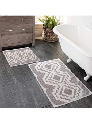 Woof Home 2 Li Bukle Banyo Takımı (Banyo Tekstili/modern/doğal/sade/şık Kaymaz Taban)