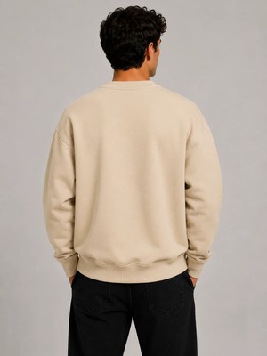 herkesemoda Enjoy Baskılı Bisiklet Yaka Şardonlu 2 Iplik Sweatshirt