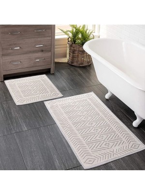 Woof Home 2 Li Bukle Banyo Takımı (Banyo Tekstili/modern/doğal/sade/şık Kaymaz Taban)
