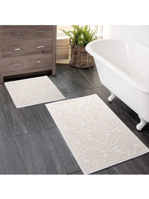 Woof Home 2 Li Bukle Banyo Takımı (Banyo Tekstili/modern/doğal/sade/şık Kaymaz Taban)