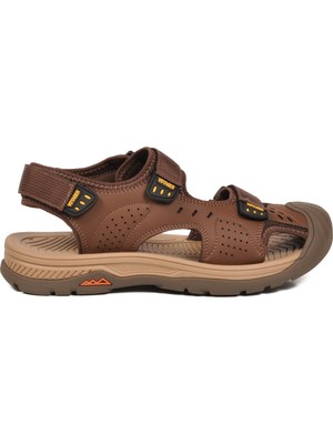Voyager Erkek Kahve Kapalı Burun Cırtlı Günlük Yürüyüş Outdoor Sandalet E337 M
