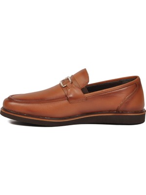 Voyager Erkek Taba Hakiki Deri Klasik Loafer Smart Casual Ayakkabı 5768 M