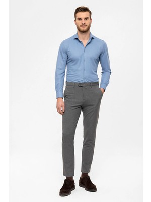 Antioch Gri Erkek Aksesuar Detaylı Slim Fit Pantolon