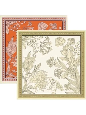 Deserto Fashion Ipek Twill Eşarp 2026 Avantgarde Serisi Çift Taraflı  90X90