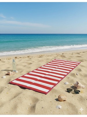 Woof Home Katlanabilir Plaj Hasırı Piknik Plaj Park Bahçe Teras 70X180 Dış Mekan Halı Kilim Paspas