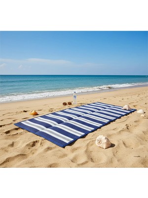 Woof Home Katlanabilir Plaj Hasırı Piknik Plaj Park Bahçe Teras 70X180 Dış Mekan Halı Kilim Paspas