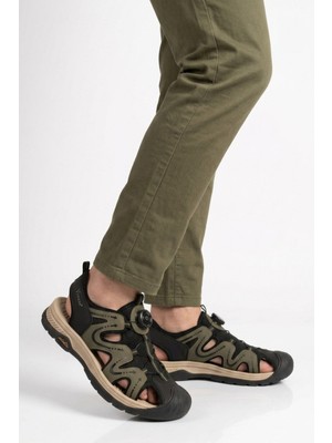 Voyager Erkek Outdoor Trekking Sandalet Nefes Alabilen Yapı Misina Bağcık Haki E339 M