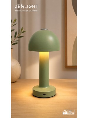 Zen Light Metal Şarjlı Dokunmatik Mantar Masa Lambası
