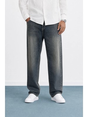 Respire Erkek Washed Baggy Pantolon Tint Mavi