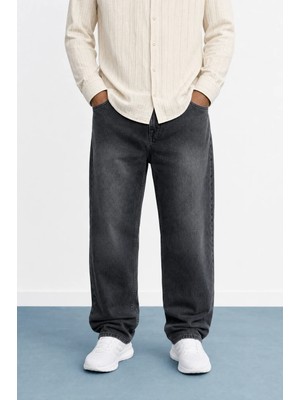 Respire Erkek Washed Baggy Pantolon Antrasit