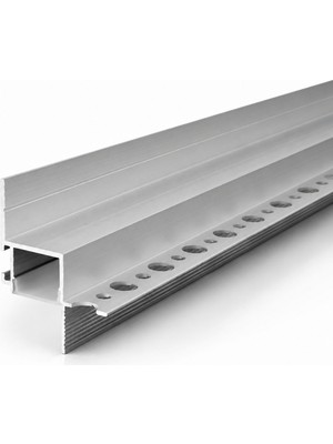Ledarmy DL3039 Sıva Altı Trimless LED Profil 2 Metre 30X39 mm Alüminyum Gömme Lineer LED Kanal Opal Difüzörlü Alçıpan Duvar Yıkama Gizli Aydınlatma Profili