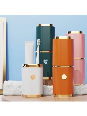 Renas Store Lüks Tasarım Taşınabilir Seyahat Diş Fırçası ve Macunu Saklama Kabı