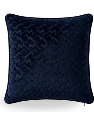 Lidoma Home "hound" Dokulu Kırlent Kılıfı - 45X45 - Koyu Lacivert