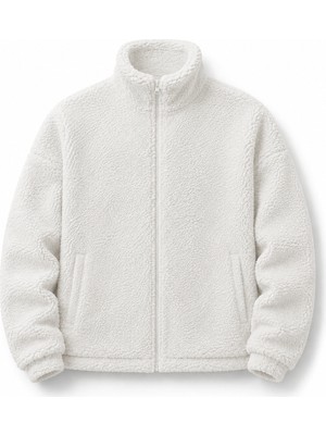 Ghassy Co. Erkek Alaska Regular Peluş Sherpa Kışlık  Tam Fermuarlı Polar Sweatshirt