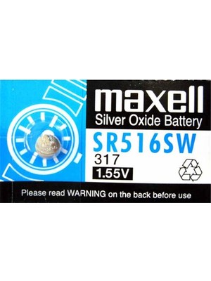 Maxell SR-516SW Lityum 10LU Paket Pil (Kdo)