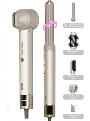 Usm Sinbo Air Brush Saç Şekillendirme Cihazı - 5 Başlıklı - Rose Gold Renk