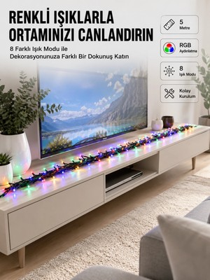 Renas Store 8 Modlu LED Işık Zinciri Iç Mekan Dekoratif Aydınlatma