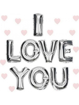 Zero Land Kmrsfres I Love You Folyo Balon Gümüş Renk 35 cm