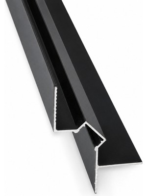 Ledarmy DL7962B Shadowz Gizli Işık (Indirekt) LED Profil Siyah Kasa 1 Metre Sıva Üstü Alüminyum LED Kanal 79X62.7 mm Cob Şerit Uyumlu Mimari Gizli Aydınlatma Profili