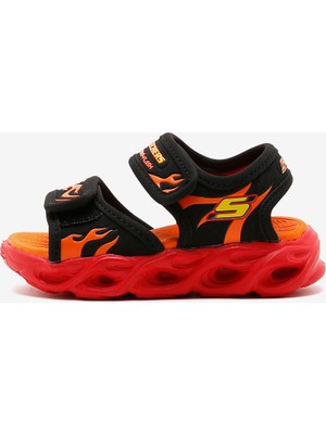 Skechers Thermo-Splash - Heat Tide Küçük Erkek Çocuk Siyah/kirmizi Işıklı Sandalet 400102N Bkrd