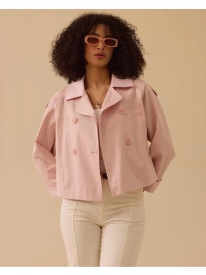 Seçil 10004 Oversize Çift Düğmeli Kısa Trençkot #26#