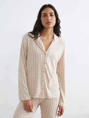 Lc Waikiki Yeni Sezon Gömlek Yaka Ekose Kadın Pijama Takımı