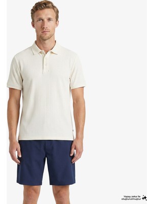 Nautica Erkek Krem Regular Fit Polo Yaka T-Shirt K65303T.1MA