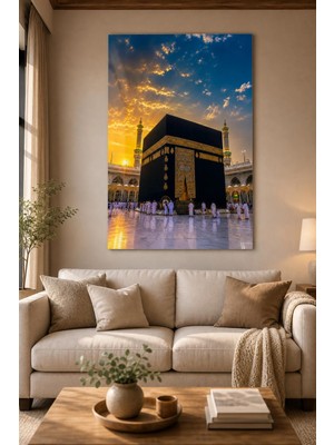 Kabe Desenli Baskılı Cam Tablo – Manevi Uv Baskı Dekoratif Duvar Tablosu