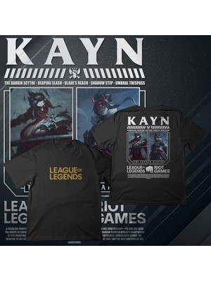 Tottobene League Of Legends -Kayn- Baskılı Oversize T-Shirt