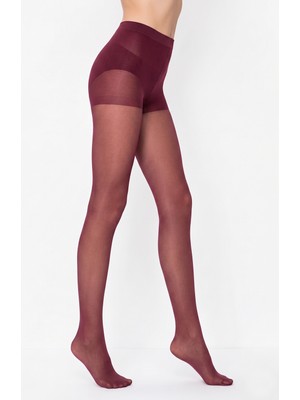 Obje Kadın Bordo Fit 15 Külotlu Çorap