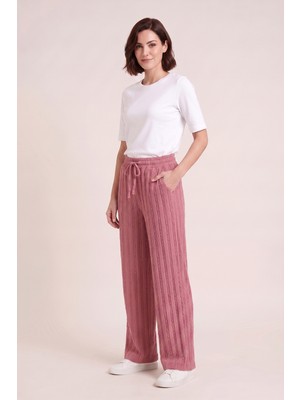 Obje Kadın Gül Kurusu Fırfırlı Pijama Altı