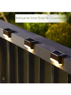 Bin1çeşit Waterproof Solar Merdiven Lambası 4 Adet