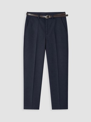 LC Waikiki Lcw Vision Lacivert Beli Kemerli Kadın Kumaş Pantolon