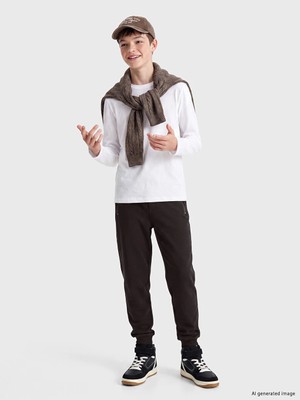LC Waikiki Lcw Kids Kahverengi Erkek Çocuk Jogger Eşofman Altı