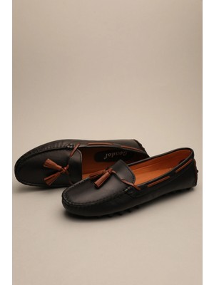 Gondol Kadın Hakiki Deri Klasik Loafer Siyah 41 TTX.786