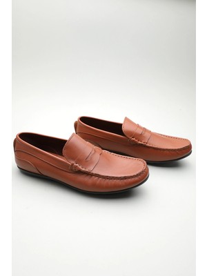 Gondol Erkek Hakiki Deri Klasik Loafer Taba 41 TTX.601102