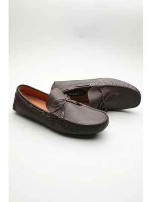 Gondol Erkek Hakiki Deri Klasik Loafer Kahverengi 42 TTX.601219