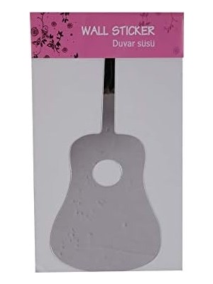 Bosphorus Aynalı Duvar Süsü (Sticker) Gitar Şekilli