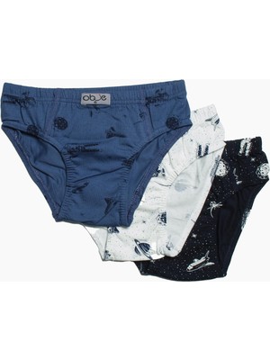 Obje Erkek Çocuk Uzay Desen 3'lü Slip
