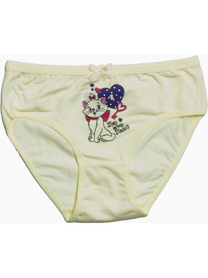 Obje Kız Çocuk Kedi Desen Asorti 3'lü Slip