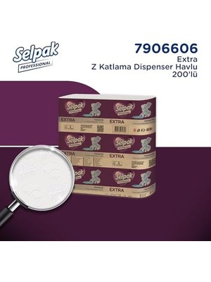 Selpak Professional Extra Z Katlı Dispenser Havlu,12 x 200 Yaprak