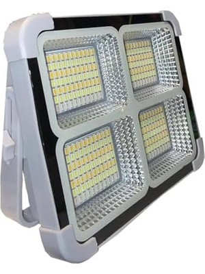 Seyyar Solar LED Projektör Gri Renk Cata 200W Güneş Enerjili Portatif LED Işık Taşınabilir Sokak Aydınlatması IP66