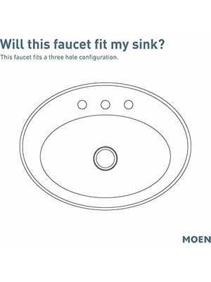 Moen T6805BL Dartmoor Iki Kollu Geniş Banyo Musluğu, Valf Gerekli, Mat Siyah