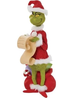Department 56 Dr. Seuss The Grinch Checking His List Heykelcik, 22 Cm, Çok Renkli