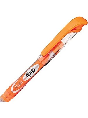 Highlighter Likit Mürekkepli, Şeffaf Gövdeli Fosforlu Kalem, Turuncu