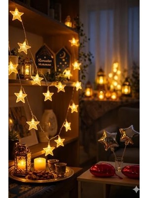 1,5 Metre Pilli LED Işık, Sarı Işıklar Peri Işıkları Aydınlatmalı Şerit LED Ramazan Süsü LED Işık Şerit LED Ramazan Süsü LED Işık