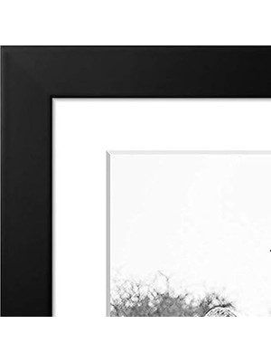 11X11 cm Siyah Resim Çerçevesi, Kırılmaya Dayanıklı Cam, 8x8 cm Mat ile Veya 11X11 cm Matsız Kullanım