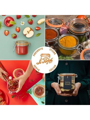 Le Parfait Super Terrines Klipsli/contalı Cam Kavanoz 1l (4 Adet)